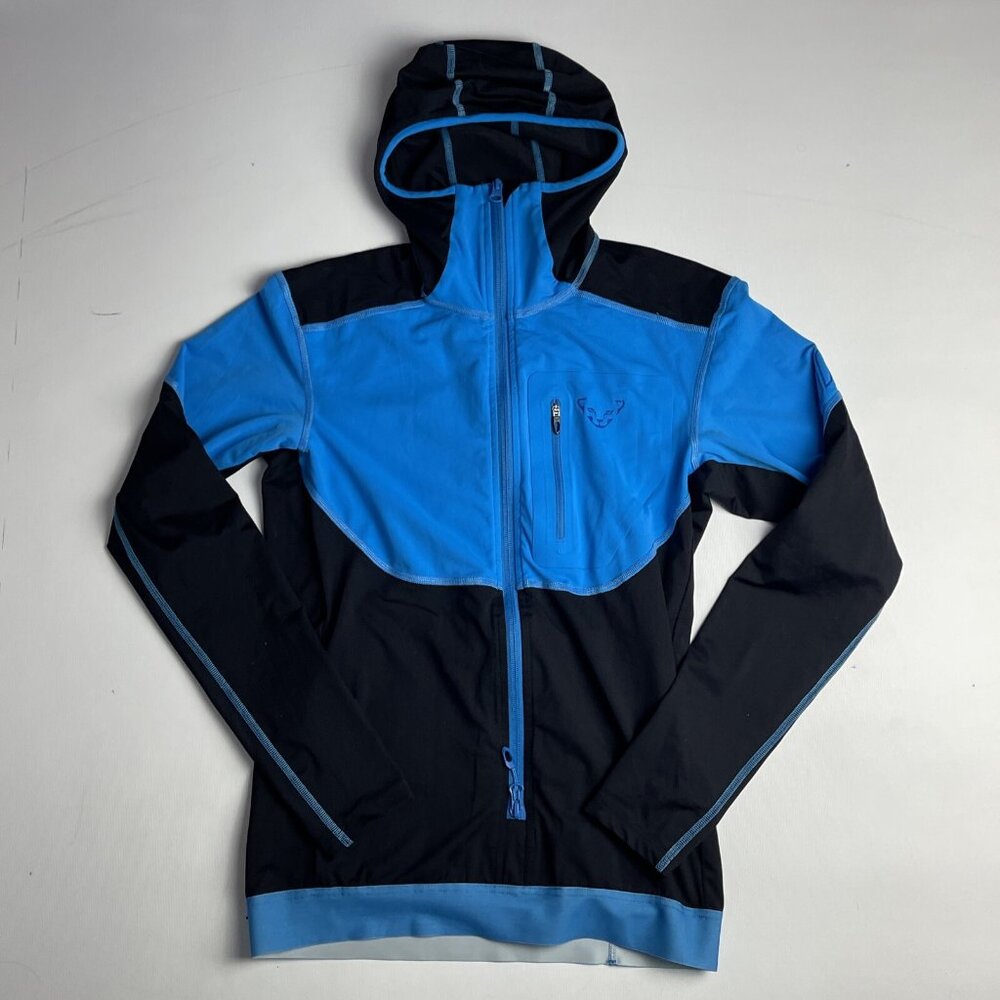 Dynafit Women's Thermal Ultralight Hoodie Pullover Size Small Blue & Black